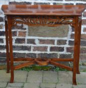 Ornate mahogany console table