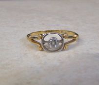 18ct gold diamond solitaire ring 0.15 ct