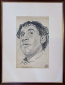 Pencil and charcoal drawing of Charles L