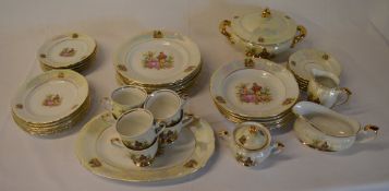 Polish lustre effect part dinner service