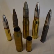 7 shell casings of varying size