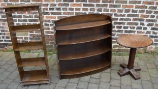 2 book cases & small occasional table