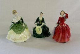 3 Royal Doulton figurines 'Soiree' HN231