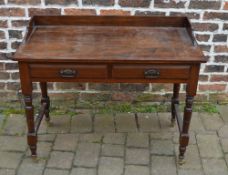 Late Victorian side table with gallery &