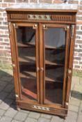 French display bookcase with brass mount