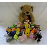 Selection of cuddly toys inc TY