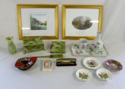 Various items inc onyx box, letter opene