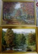 Pair of oil on boards by M Edgar 'Doveda