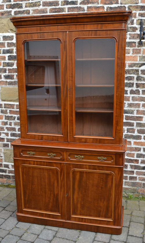 Victorian mahogany display bookcase H 2