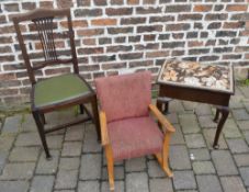 Dining chair, childs upholstered rocking