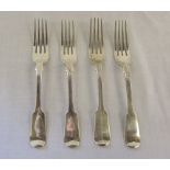 4 silver dinner forks Edinburgh 1834/5 M
