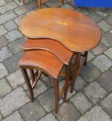 Edwardian kidney shaped nest of tables