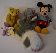 Soft toys including a Russ teddy bear an