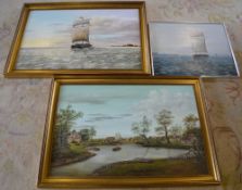 3 John Holtby oil paintings of Barton on