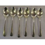 6 silver teaspoons London 1804 Maker Wil