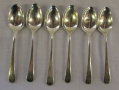 6 silver teaspoons London 1804 Maker Wil