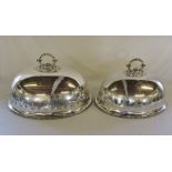 Graduated pair of engraved Victorian Elk