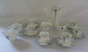 Shelley Coffee Set 'Blue Iris' RD 723404