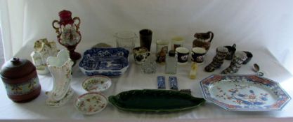 Assorted ceramics, silver plate and glas