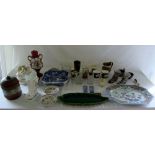 Assorted ceramics, silver plate and glas