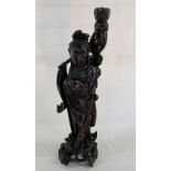 Early 20th century carved ebony figure/l