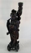 Early 20th century carved ebony figure/l