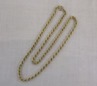 9ct gold rope necklace L 20" weight 8.5