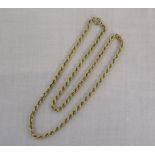 9ct gold rope necklace L 20" weight 8.5