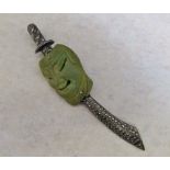 French marcasite sword pendant with Orie