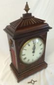 Georgian mahogany cased bracket clock wi
