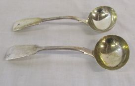 Pair of silver sauce ladles Exeter 1845