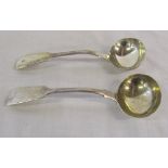 Pair of silver sauce ladles Exeter 1845