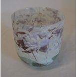 Isle of Wight glass mottled vase, approx