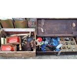 Carpenters tool box, various carpenters
