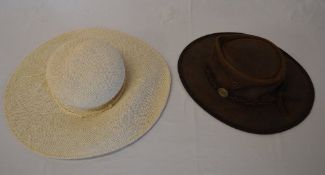 Ladies sun hat & a gents Barmah bronco h