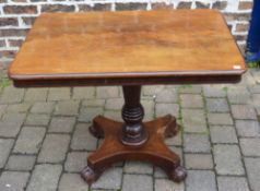 Victorian mahogany rectangular tilt top