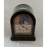 Brass faced Westminster chime mantle clo