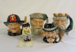 Various Royal Doulton character jugs 'Th