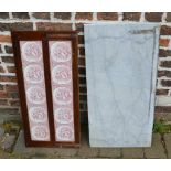 Washstand tile back & marble top