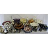 Assorted ceramics and silver plate inc M