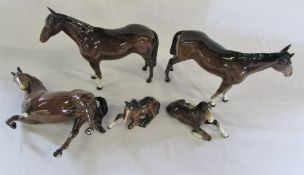 Various Beswick horses and foals (1 hors