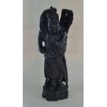 Large early 20th century carved ebony or