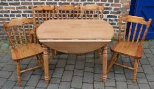 Drop leaf kitchen table and 5 chairs