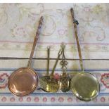Various brass ware inc bed pans