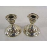 Pair of silver candlesticks (af) London