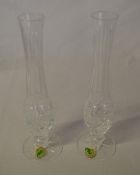 Pair of Waterford crystal cut glass vase