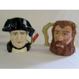 2 large Royal Doulton dual character jug