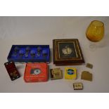 Glassware, digital camera, various coins