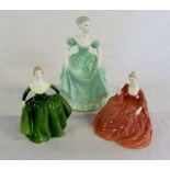 3 Coalport figurines Claudette, Natalie