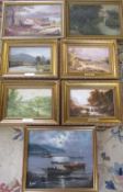 Selection of prints and oil paintings